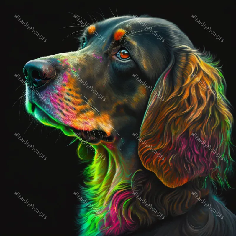 Pet Neon Oil Paintings