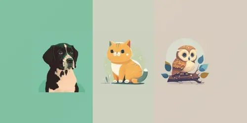 Custom Flat Designs Of Animals generated by midjourney