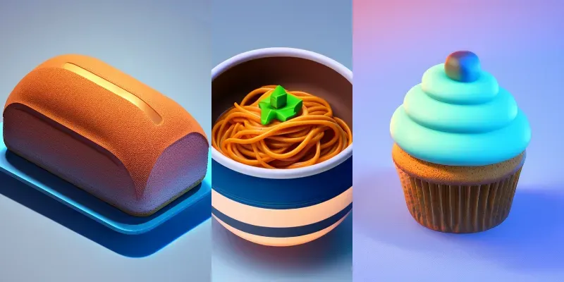 Mini 3D Foods generated by undefined