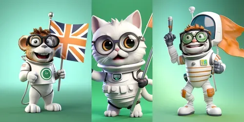 Astronaut Animal Joyful Journeys generated by midjourney