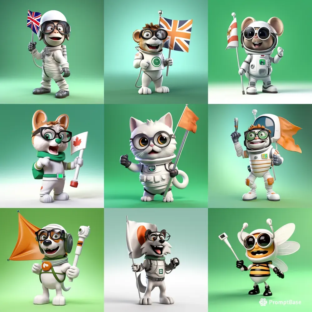 Astronaut Animal Joyful Journeys