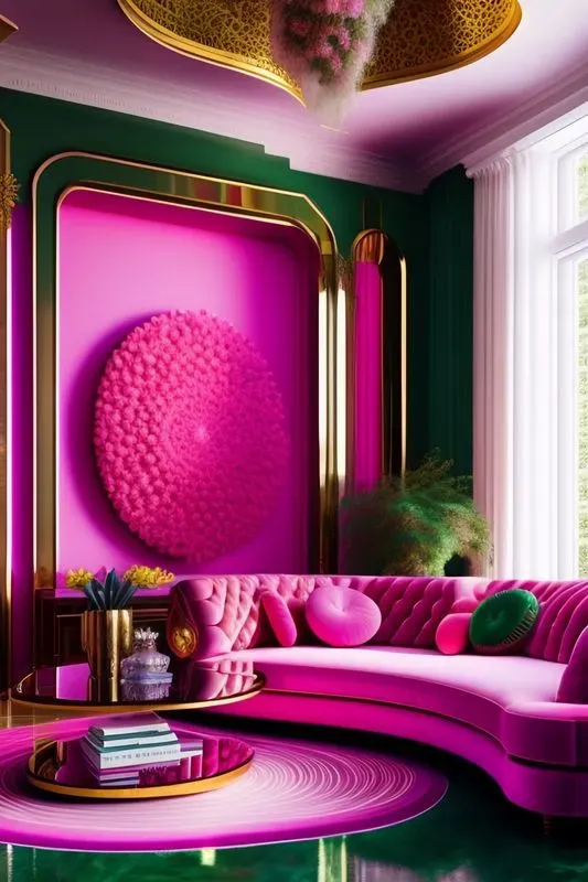 Vibrant Oasis  A  Living Room