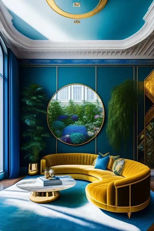 Vibrant Oasis  A  Living Room