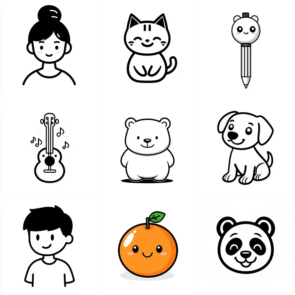Simplistic Icon Drawings