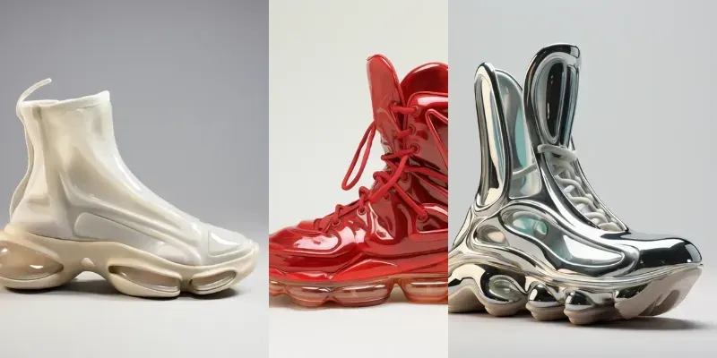 Futuristic Alien Biomorph Sneaker Designs generated by undefined