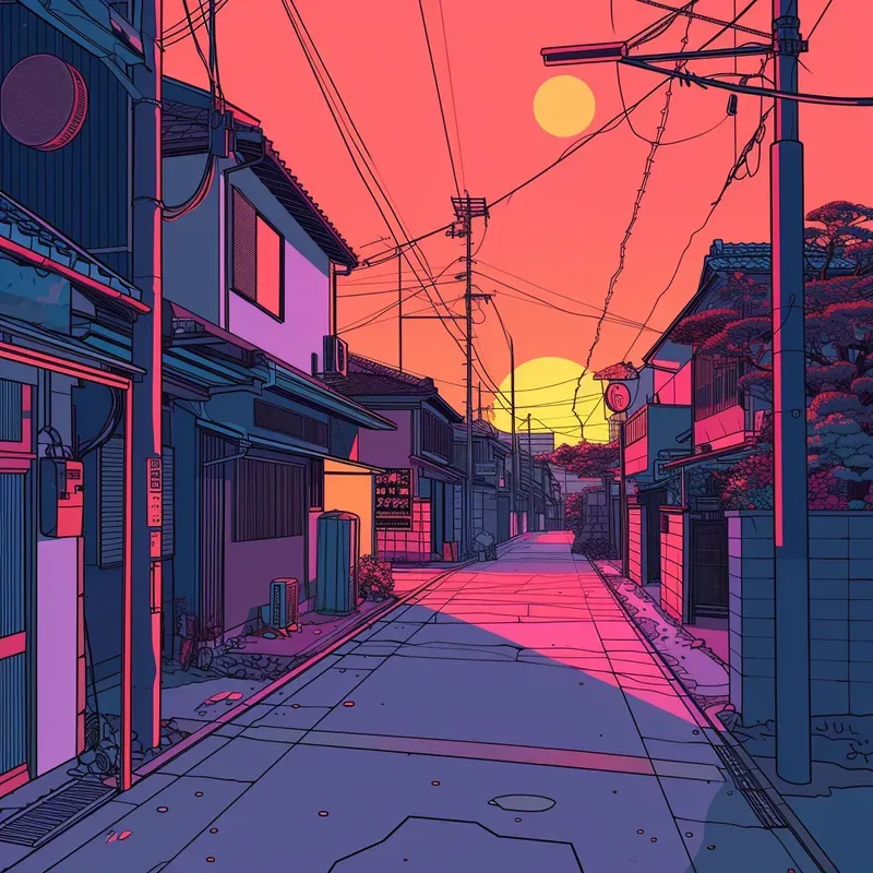 Cyberpunk Lofi Comic Illustration Style
