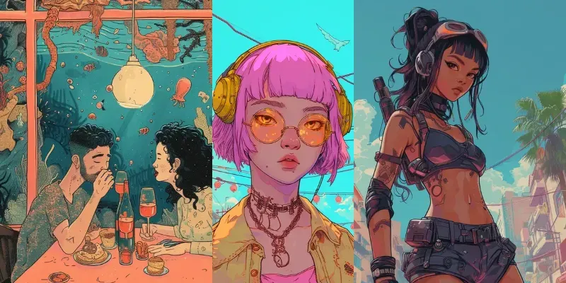 Cyberpunk Lofi Comic Illustration Style generated by undefined