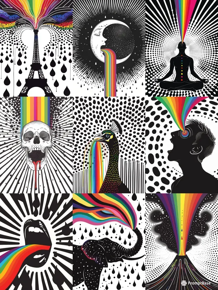 Prism Burst Silhouettes