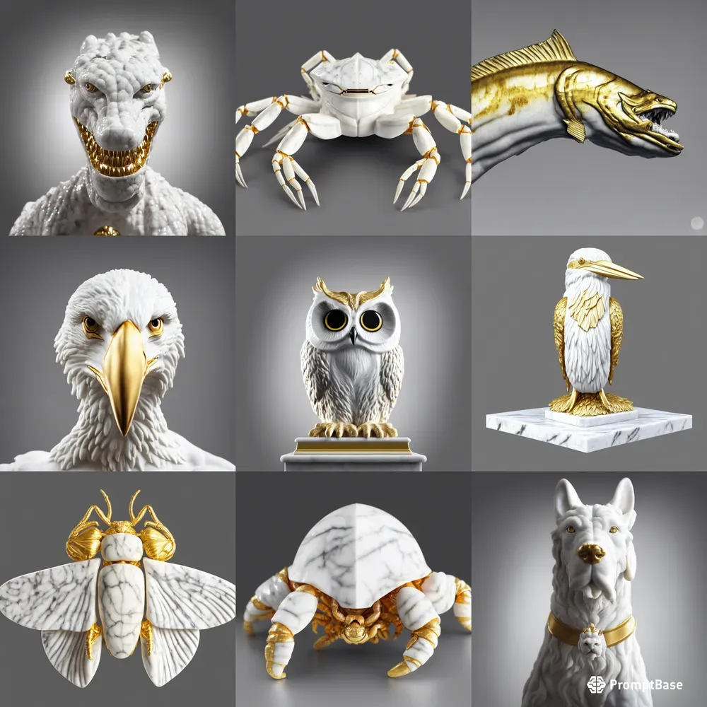 Marble Animal Statues