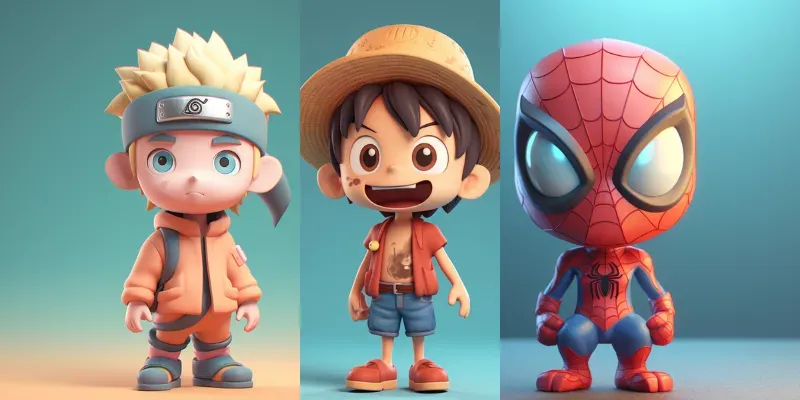 Professional Cute 3D Characters generated by undefined