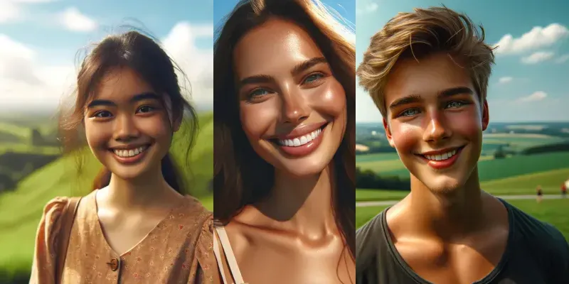 Realistic Portraits Of People generated by undefined