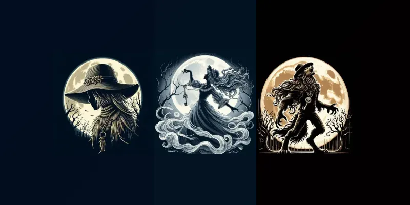 Haunting Halloween Moonlit Scenes generated by undefined