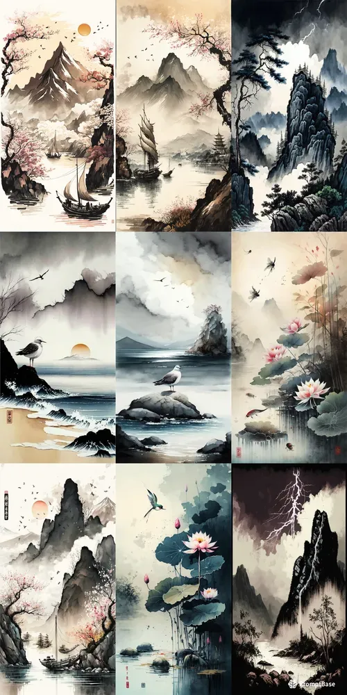 Serenities In Chinese Ink Paintings