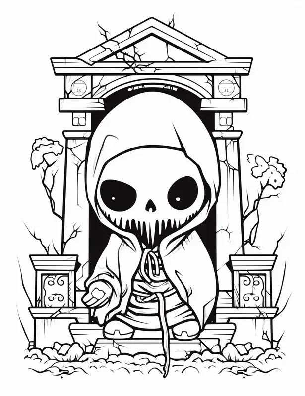 Coloring Creepy Kawaii