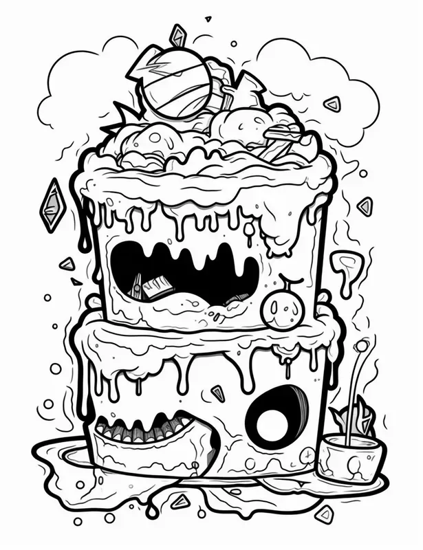 Coloring Creepy Kawaii