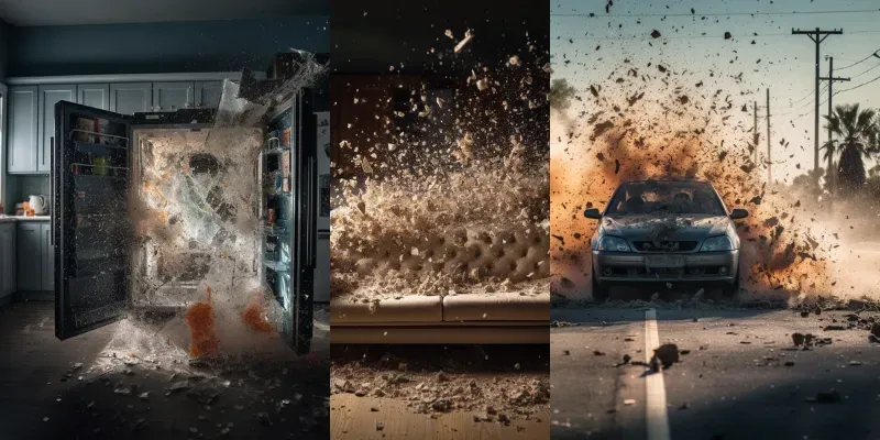 Realistic Objects Explosion generated by undefined
