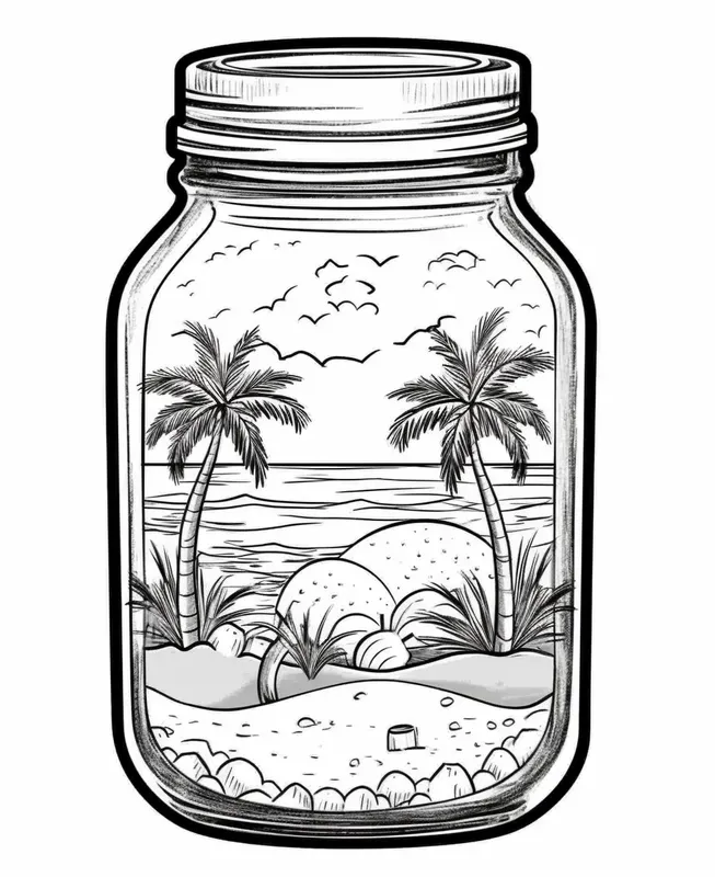 Coloring Book Jars