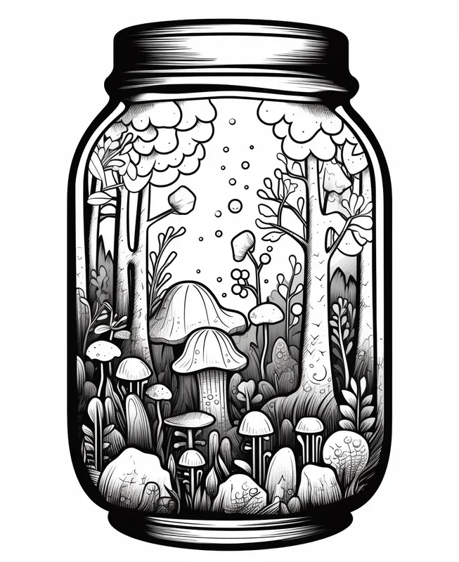 Coloring Book Jars