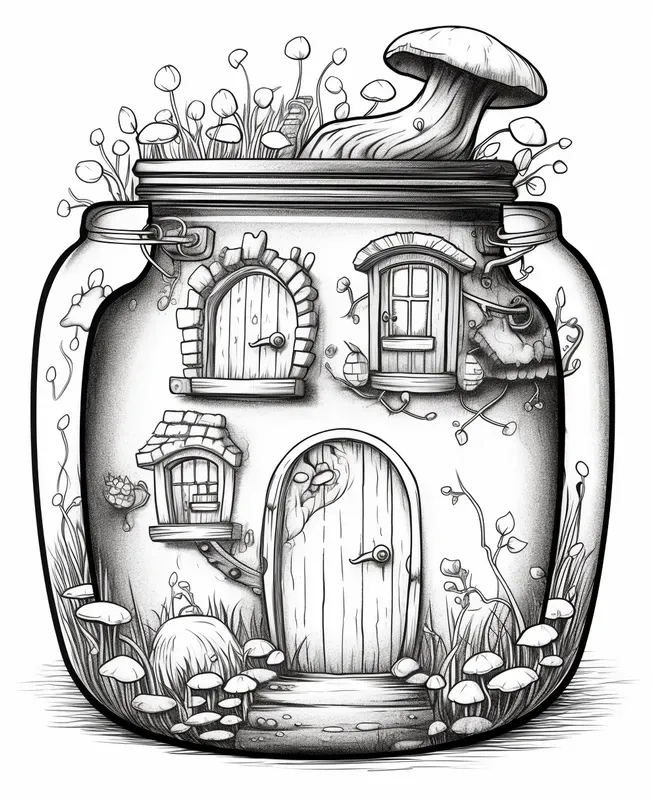 Coloring Book Jars