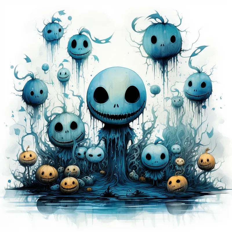 Whimsical Gothic Cartoon Drawings