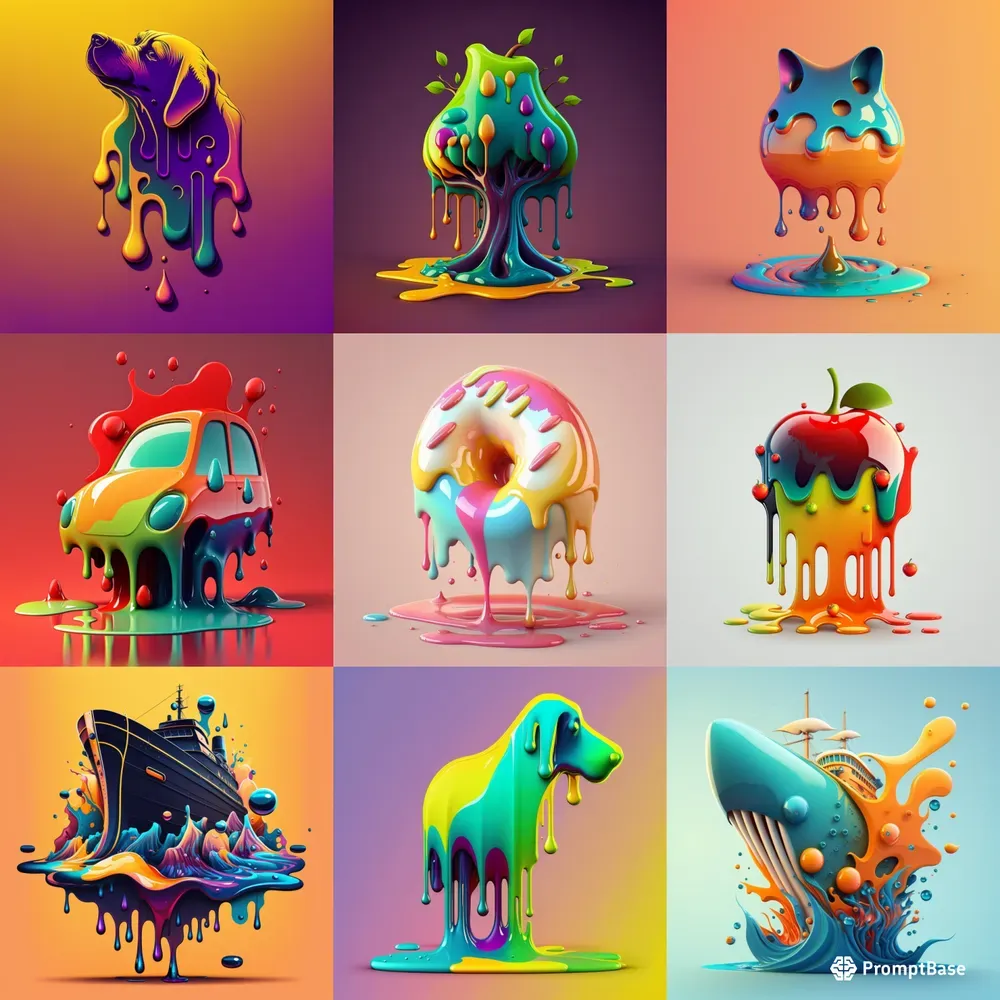 Custom Colorful Slime Logodesigns