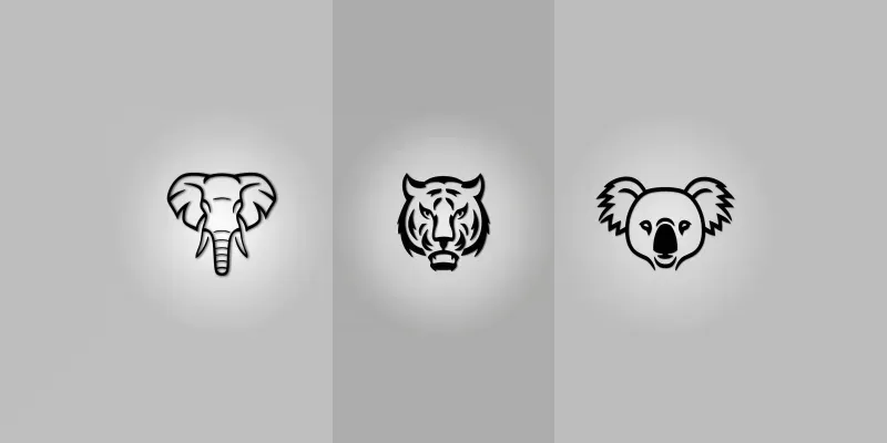 Monochrome Animals Logos generated by undefined