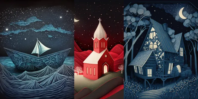 Night Paper Art generated by undefined