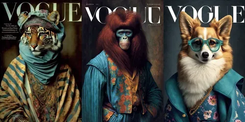 Animals Featured On Vogue Covers generated by midjourney