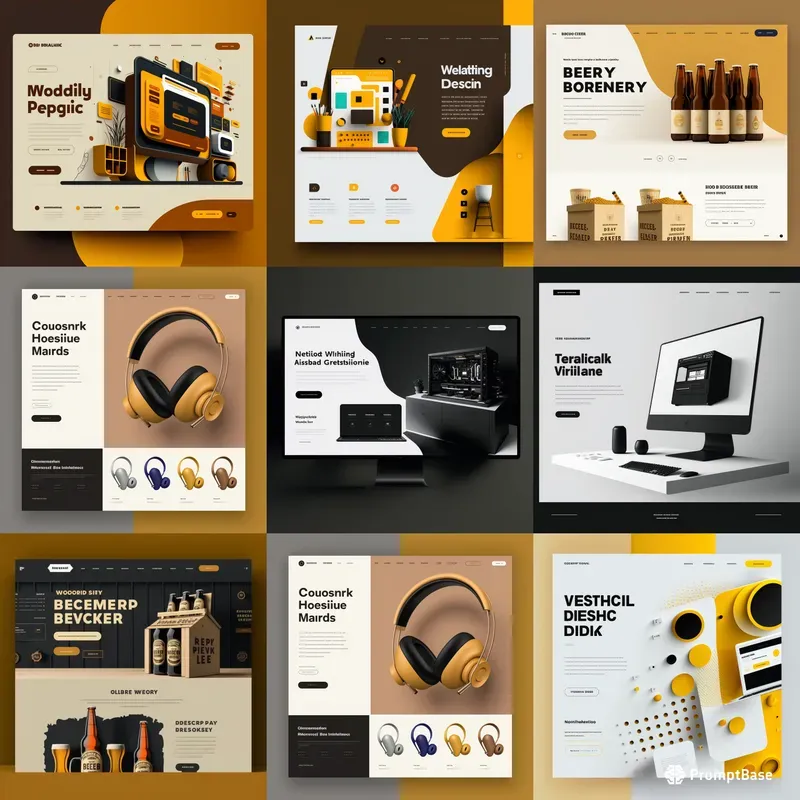 Minimalistic Website Mockup Designs