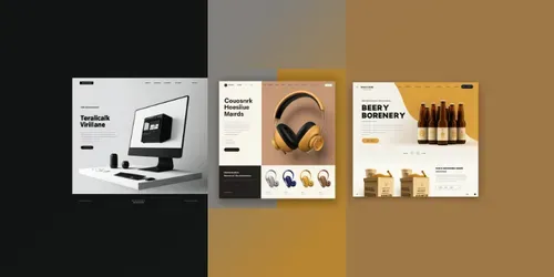 Minimalistic Website Mockup Designs generated by midjourney