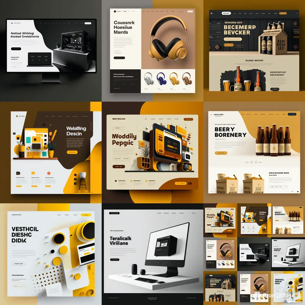 Minimalistic Website Mockup Designs