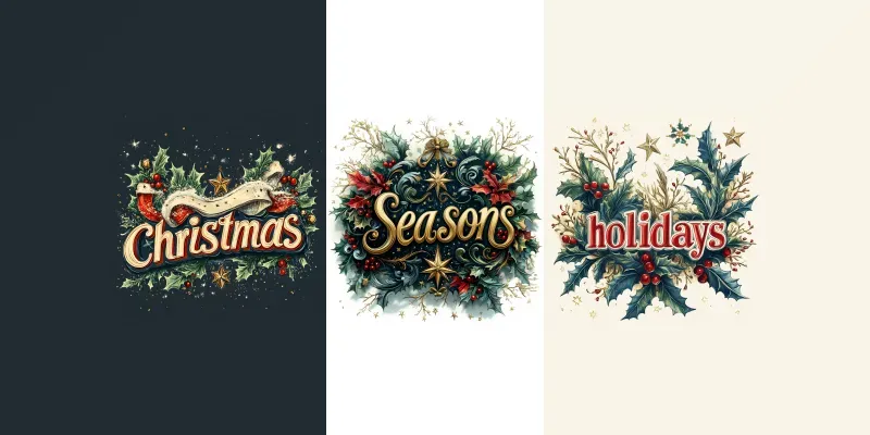 Christmas Typography Logos generated by undefined