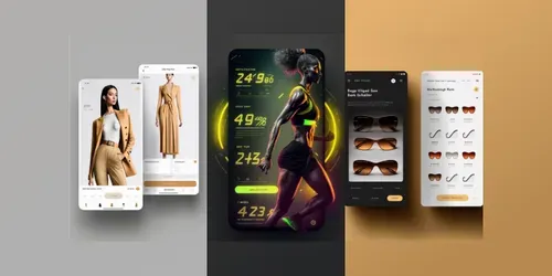 UI UX App Designs generated by midjourney