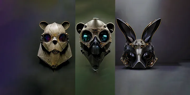 Futuristic Animal Masks generated by undefined