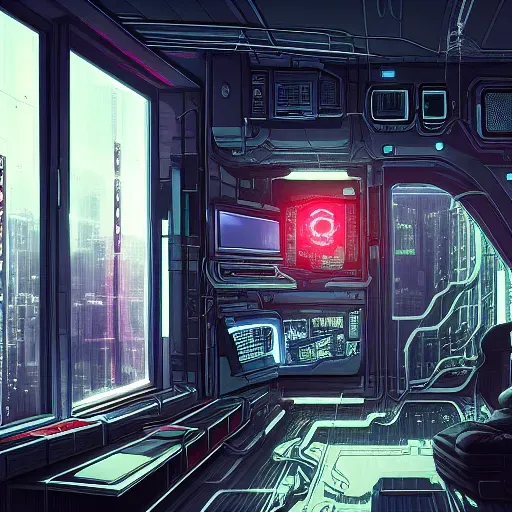 Cyberpunk Apartment Bedroom