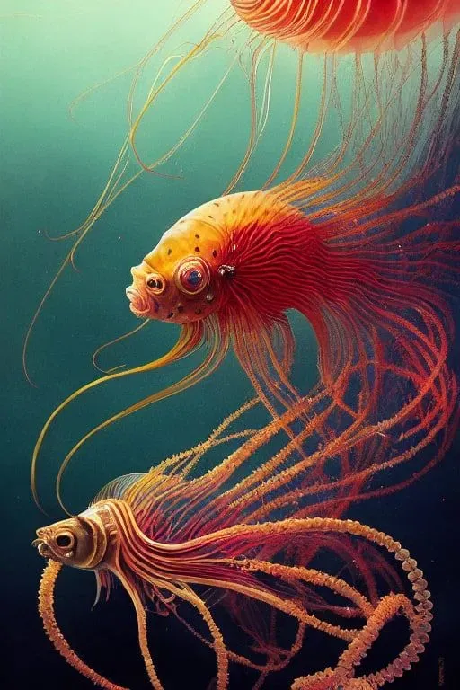 Deep Ocean Jellyfish Creatures
