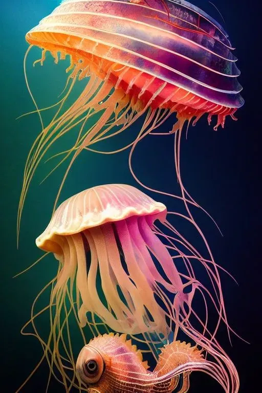 Deep Ocean Jellyfish Creatures