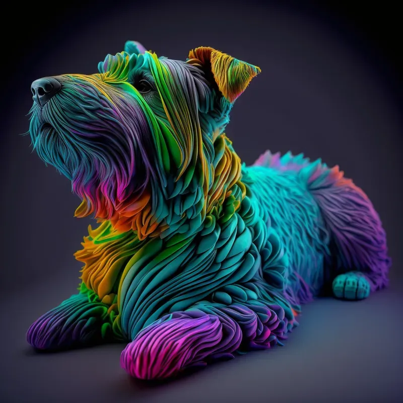Rainbow Plasticine Animal Sculptures