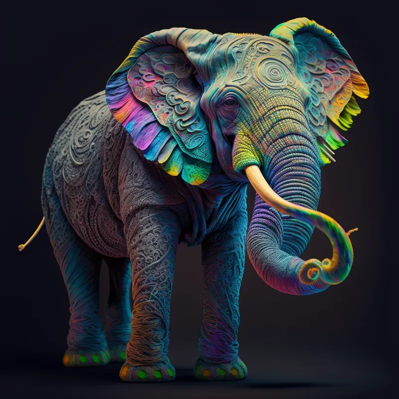Rainbow Plasticine Animal Sculptures