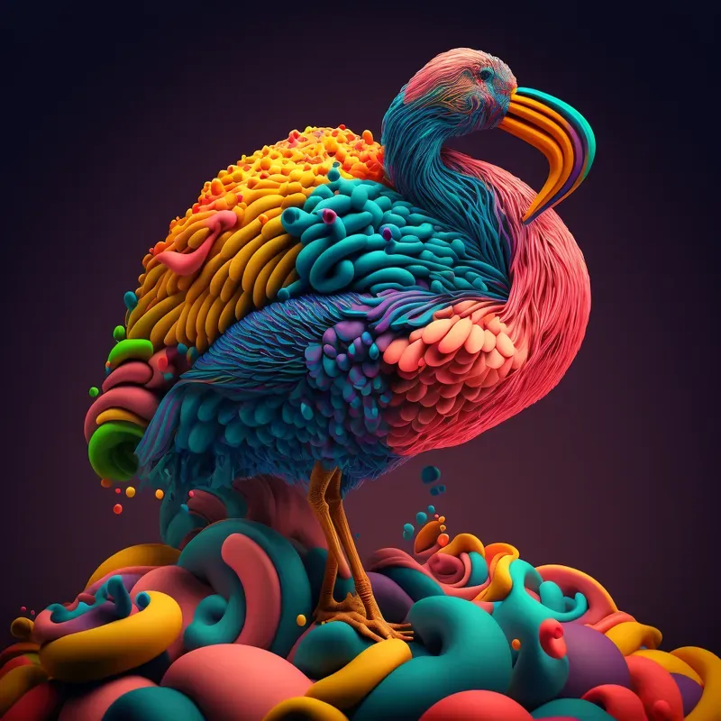 Rainbow Plasticine Animal Sculptures