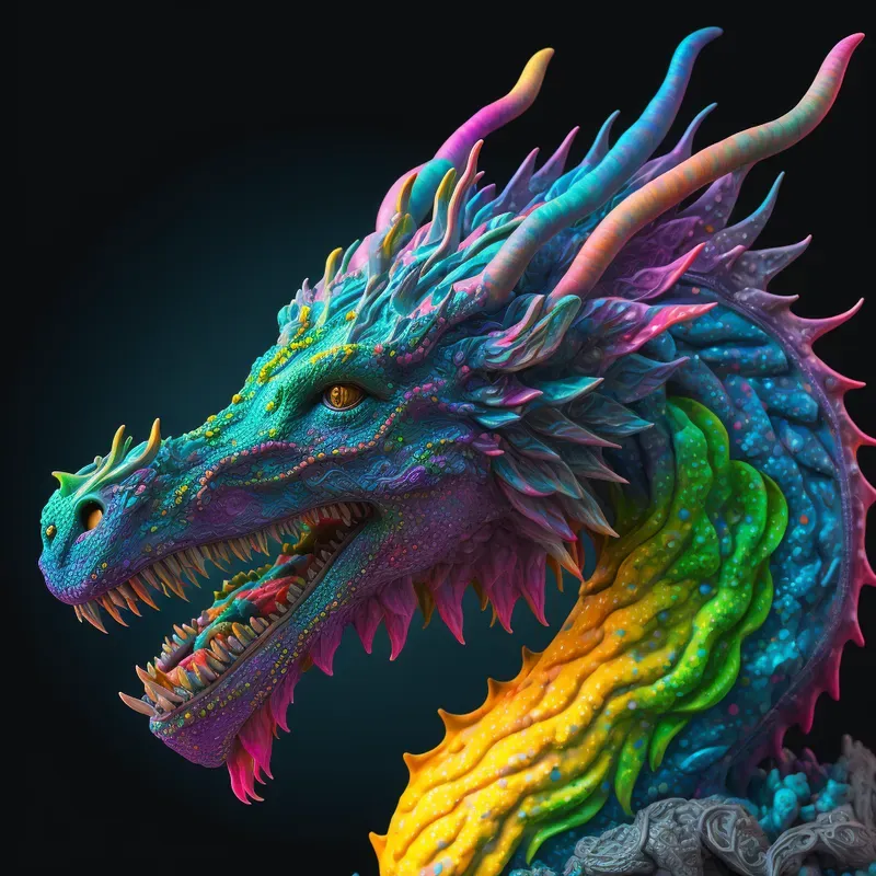 Rainbow Plasticine Animal Sculptures