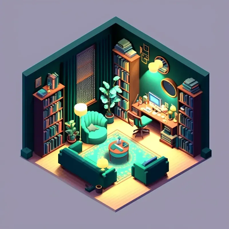 Cute Video Game Concepts Isometric Rooms For Houses