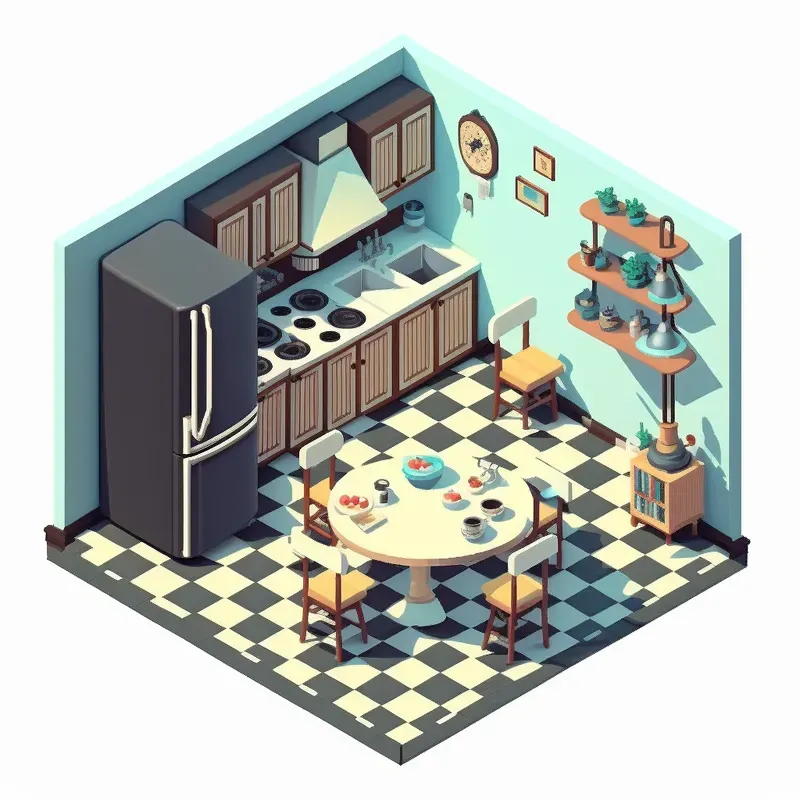 Cute Video Game Concepts Isometric Rooms For Houses