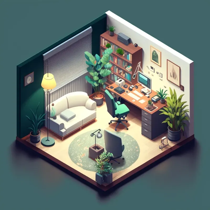Cute Video Game Concepts Isometric Rooms For Houses