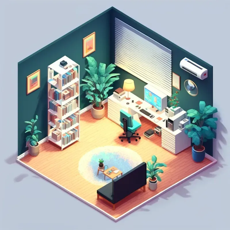 Cute Video Game Concepts Isometric Rooms For Houses