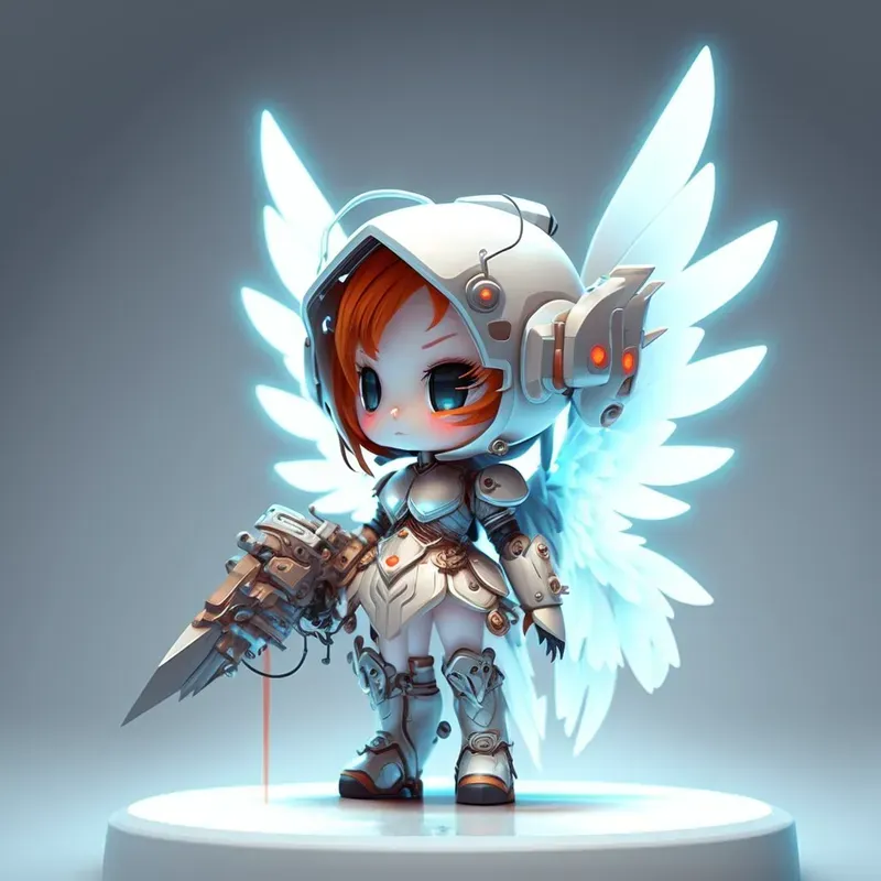 Cute Chibi Mech Warrior Girls