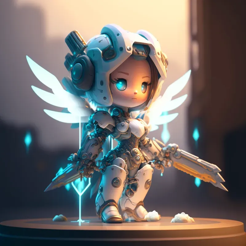 Cute Chibi Mech Warrior Girls