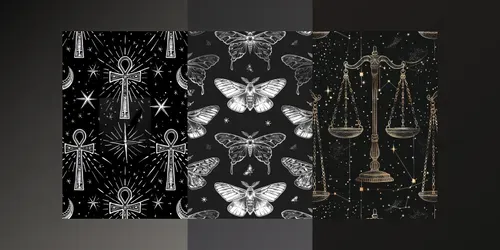 Seamless Pattern Celestial Designs generated by midjourney
