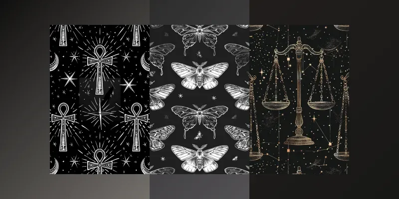 Seamless Pattern Celestial Designs