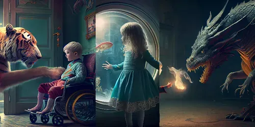 Epic Fantasy Storybook Illustrations generated by midjourney